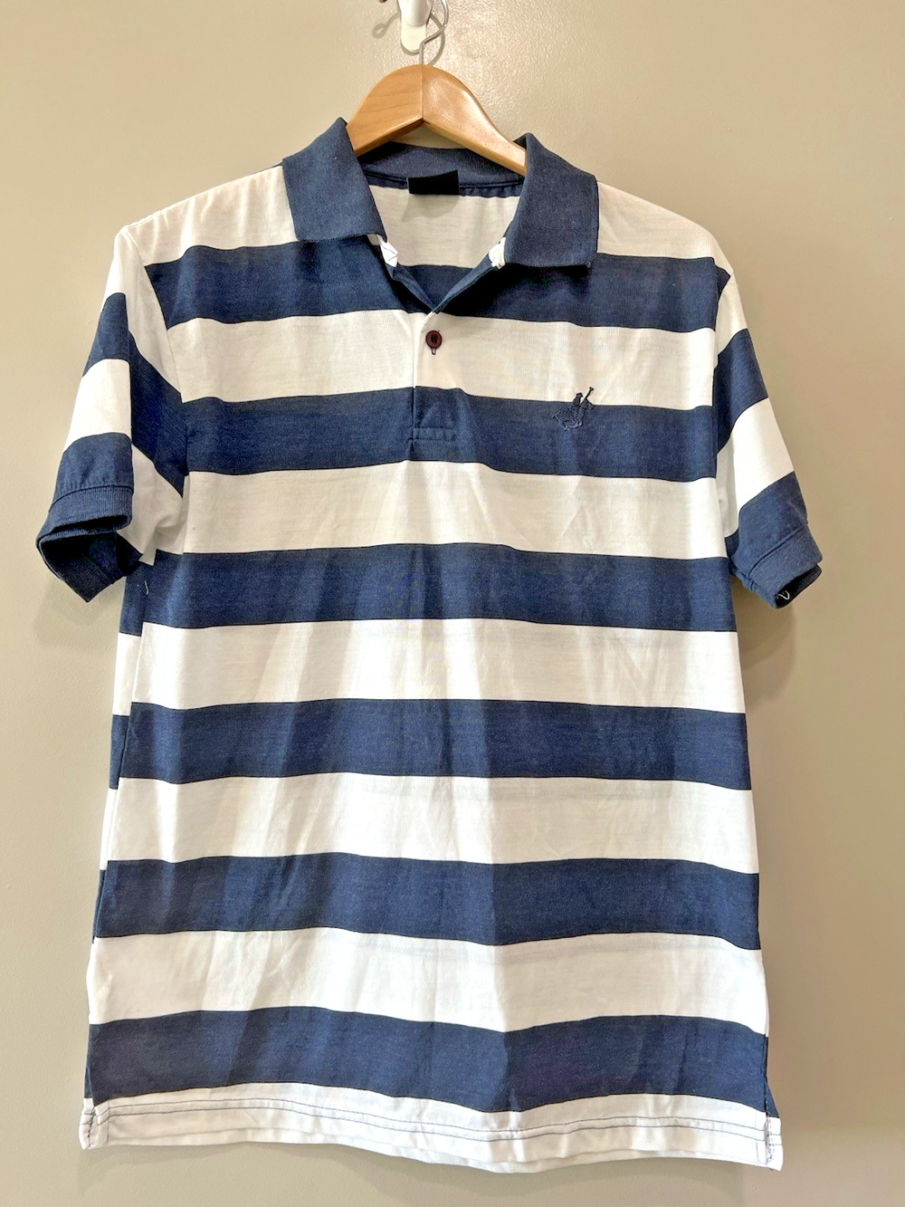 Pacific Polo club Men's Slim Fit L Short Sleeves Stripes Polo Golf, athleisure
